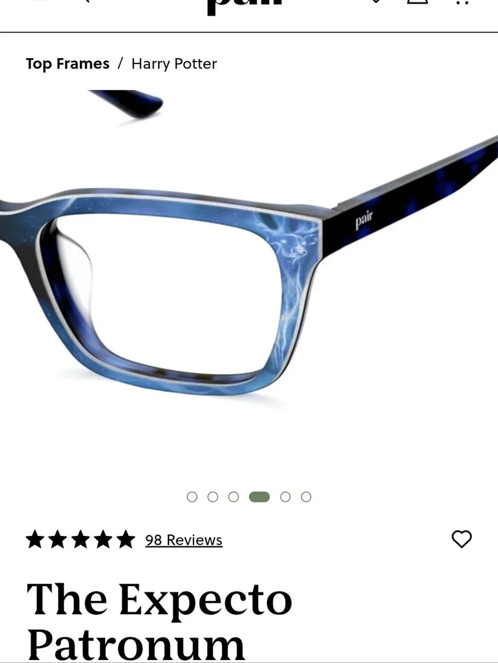 Warner Bros. Harry Potter Blue Rectangular Women's Glasses Cover- The Larkin